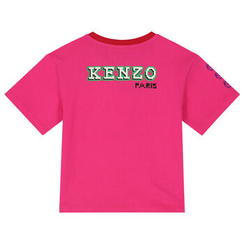 Girls Pink Jungle Animals T-Shirt